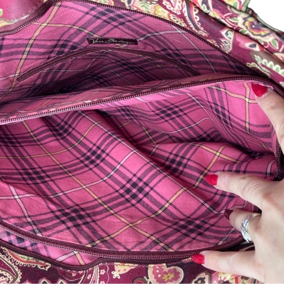 Vera Bradley Retired Piccadilly Plum Laptop Shoulder Bag - Picture 10 of 10